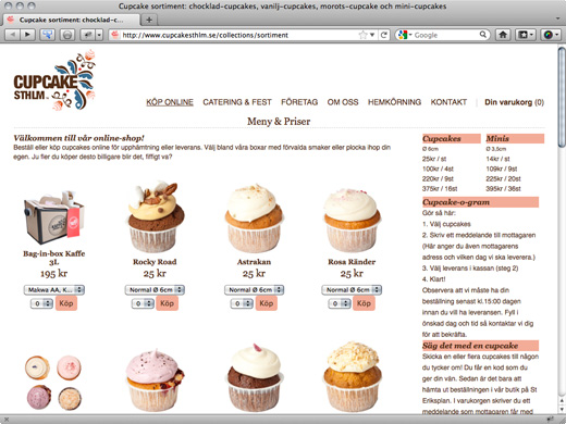 Cupcake STHLM - Sveriges första cupcakes-butik på nätet!